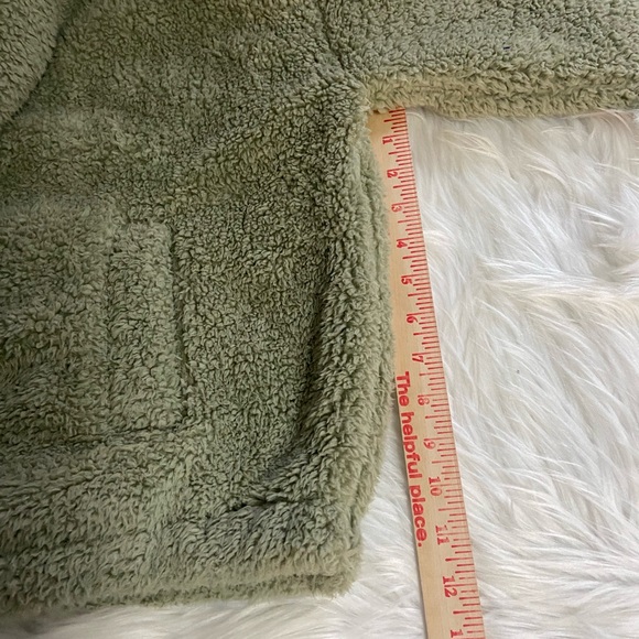 American Eagle Outfitters Sage Teddy Jacket Sz L - Picture 11 of 12